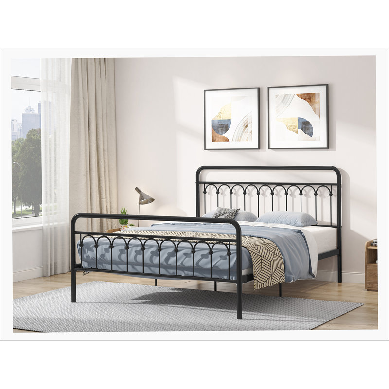 Wayfair black bed frame queen discount